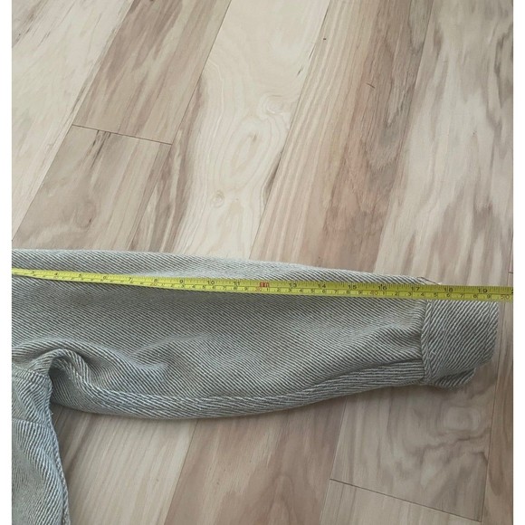 Woolrich Wool Shirt Jacket Thick Flannel Schacket Tan Beige Button Up Vintage L - Picture 11 of 11